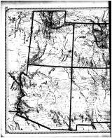 Utah, Arizona, New Mexico, Kansas, Colorado, Indian Territory Map - Left, Edgar County 1870